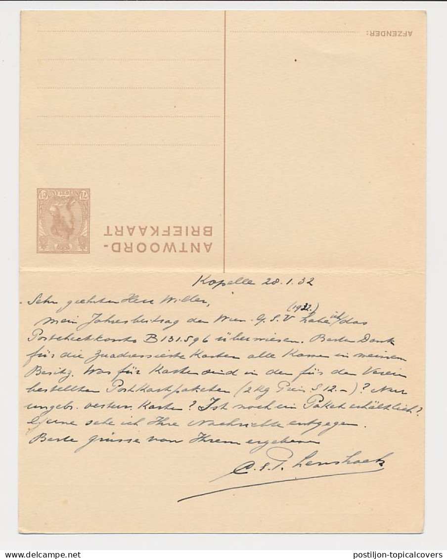 Briefkaart G. 205 Kapelle Biezelinge - Wenen Oostenrijk 1932 - Postal Stationery