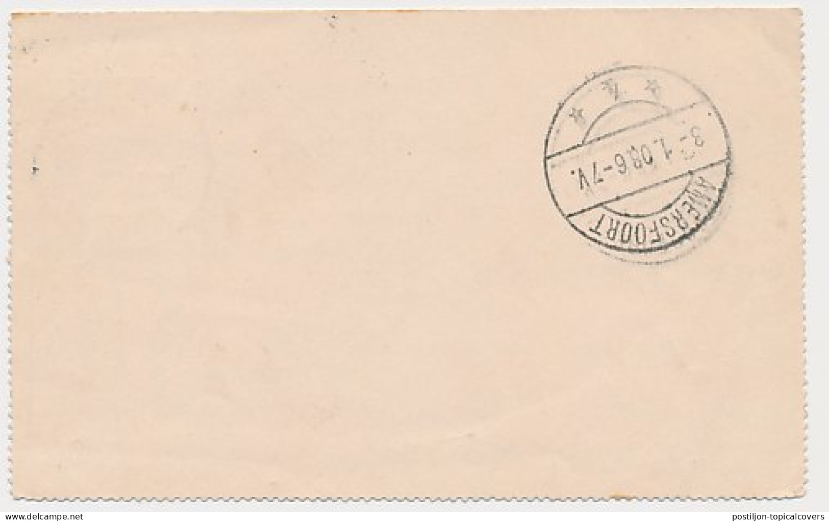 Postblad G. 10 Bussum - AMersfoort 1908 - Postal Stationery