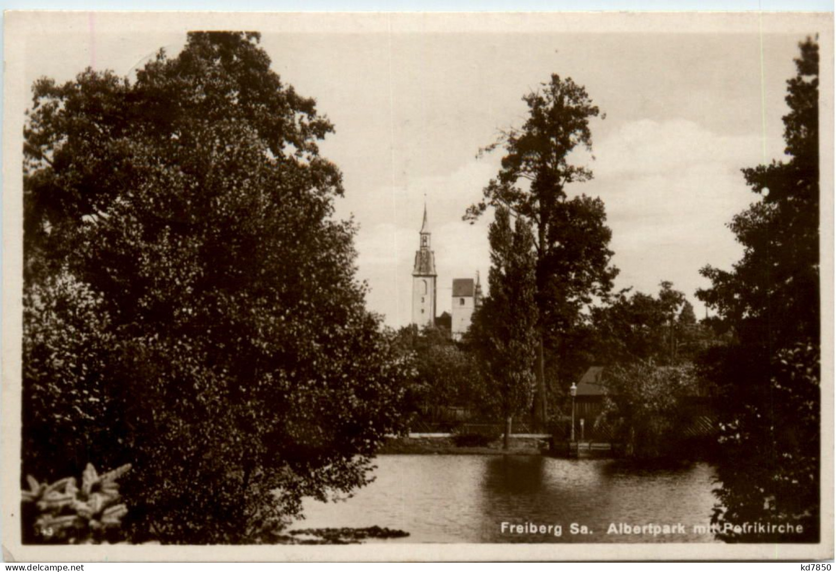 Freiberg, Albertpark Mit Petrikirche - Freiberg (Sachsen)