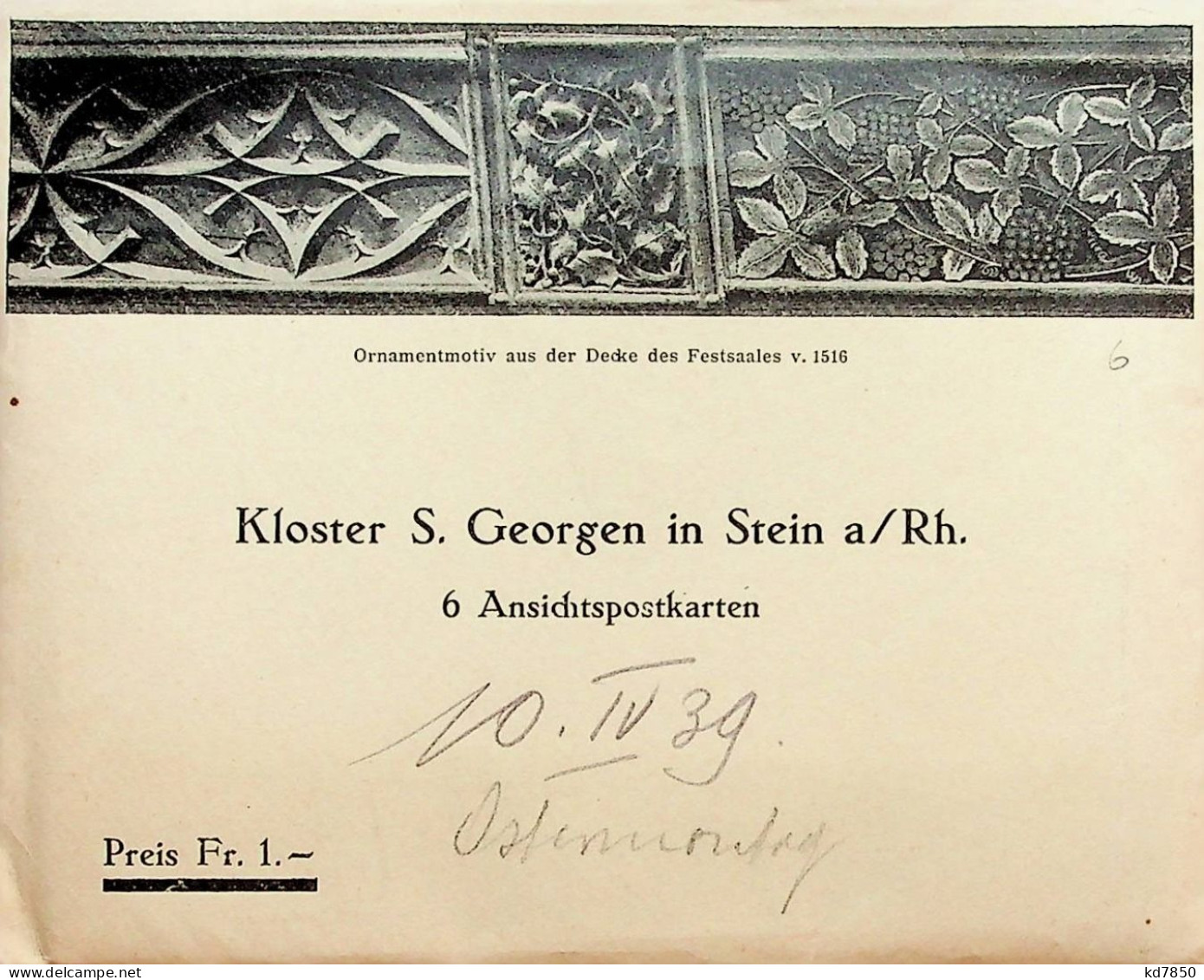 Stein Am Rhein - Kloster S. Georgen - Umschlag Mit 6 AK - Stein Am Rhein