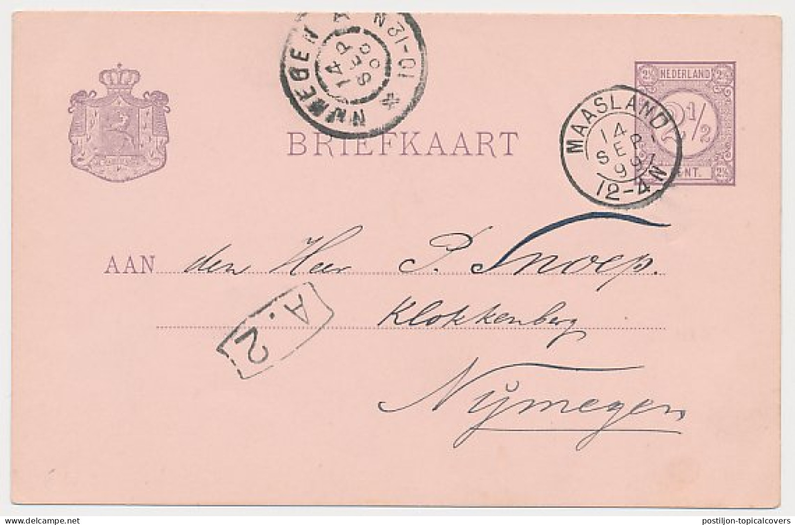 Kleinrondstempel Maasland 1899 - Sin Clasificación