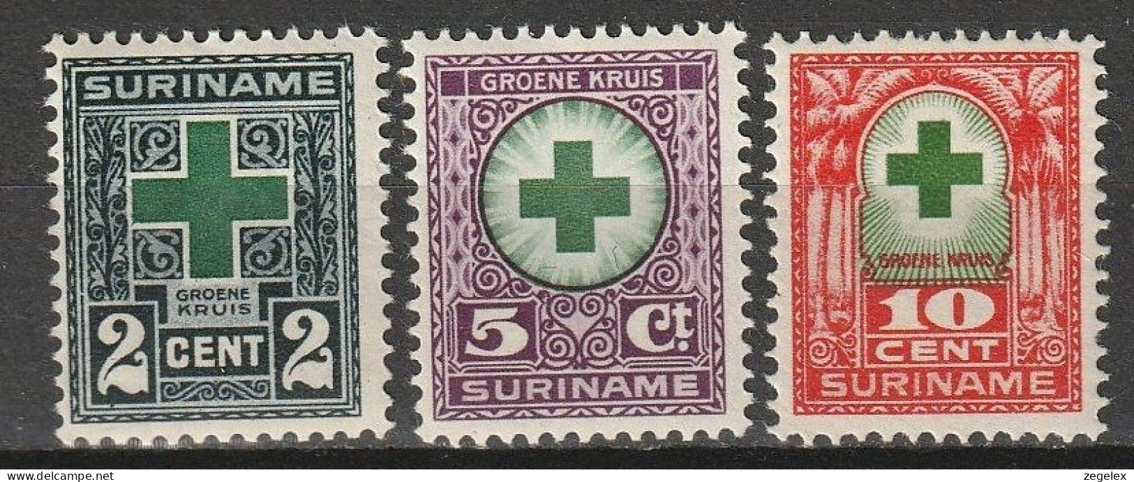 Suriname 1927 Groene Kruis NVPH 127-129 MNH** Postfris - Suriname ... - 1975