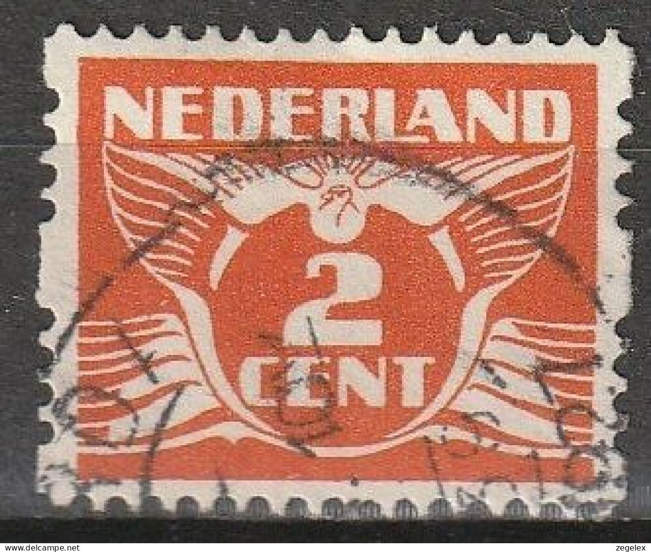 1925 Tweezijdige Roltanding 2 Ct Zonder Watermerk NVPH R2, Gestempeld - Postzegelboekjes En Roltandingzegels