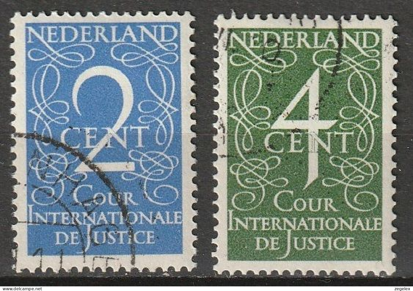 1950 Cour De Justice NVPH D25-D26  Gestempeld/ Cancelled - Dienstzegels