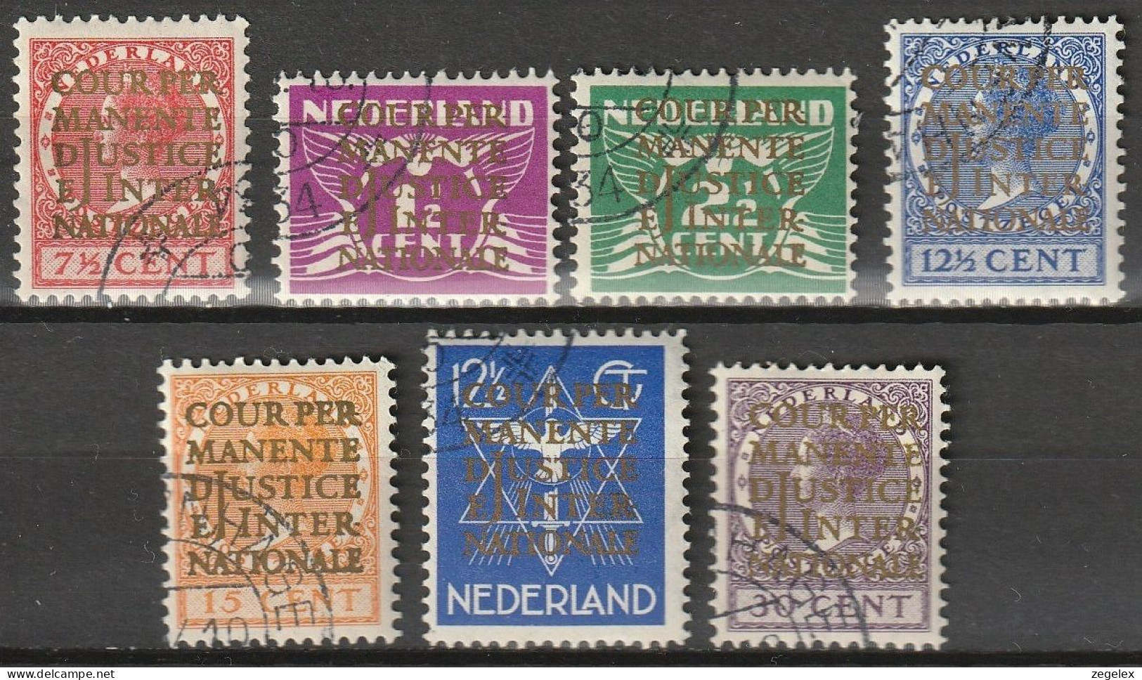 1934 Cour De Justice NVPH. D9-D15 Gestempeld/ Cancelled - Dienstzegels