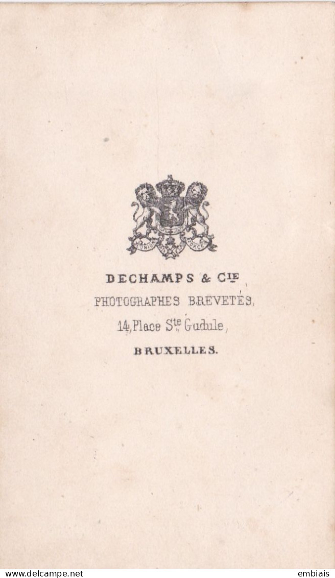 BRUXELLES - Photo CDV Portrait D'une Religieuse  Par Le Photographe DESCHAMPS & Cie, Bruxelles - Old (before 1900)