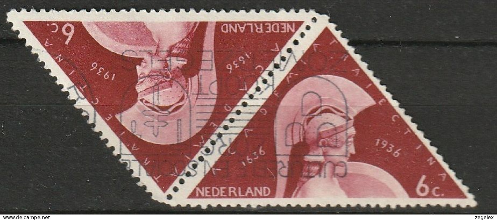 1936 Univ. Utrecht  NVPH 287 PAARTJE!! Gestempeld - Usados