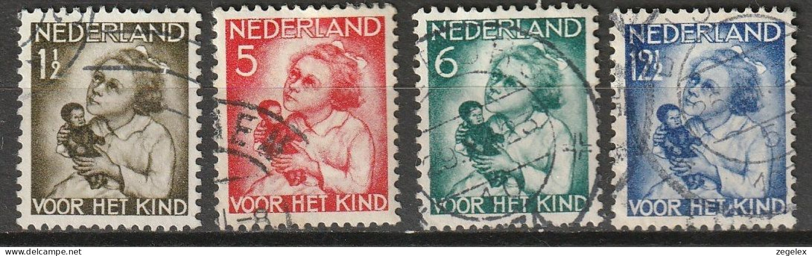 1934 Kind NVPH 270-273, Mi. 277-280 - Used/gestempeld - Gebruikt