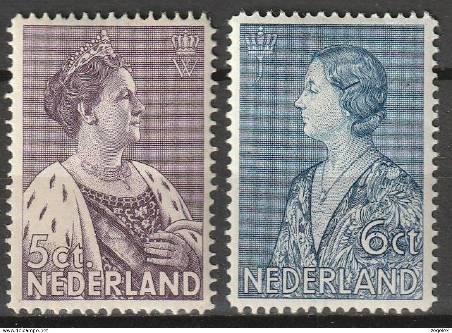 1934 Wilhelmina En Juliana Crisiszegels NVPH 265-266, Mi.272-273 MNH**  - Nuevos