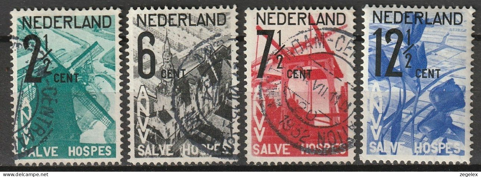 1932 ANVV - Windmolen NVPH 244-247  Cancelled/gestempeld - Windmill - Used Stamps