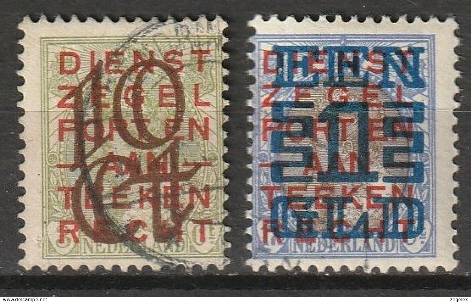 1923 Opruimingsuitgifte NVPH 132-133 -  Cancelled/gestempeld - Oblitérés