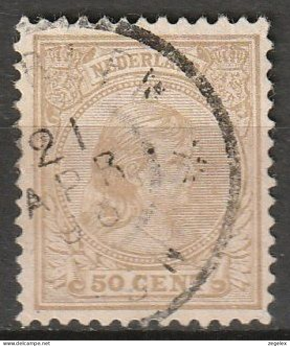 1893-1896 Wilhelmina Hangend Haar 50 Ct. NVPH 43 - Used Stamps