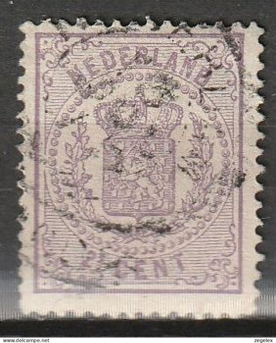 1869 Rijkswapen 2 1/2 Ct.  NVPH 18D. 13,25x13,25 Grote Gaten (cat € 90,-) - Gebraucht