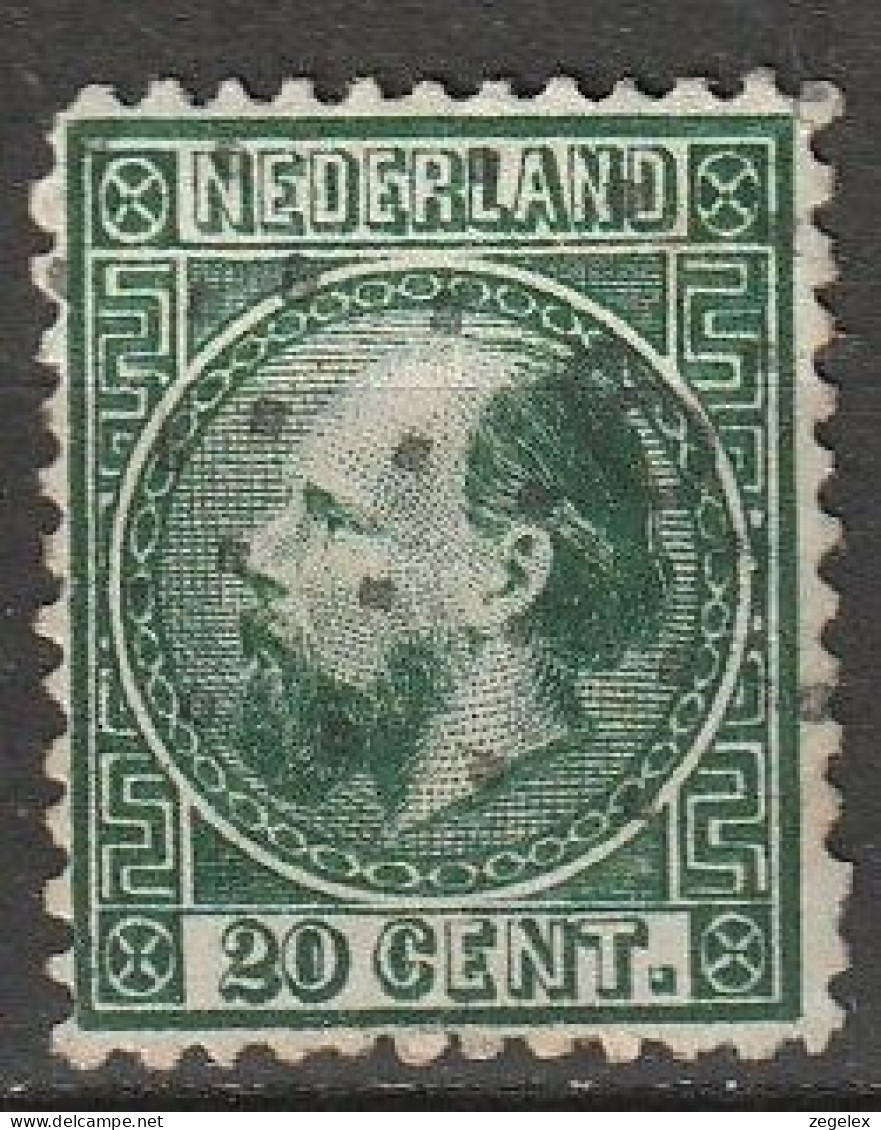 1867 Koning Willem III 20 Ct. Type I NVPH 10IA - Gebruikt