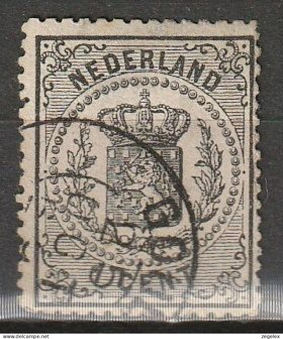 1869 Rijkswapen 1 Ct Zwart 14x14.  NVPH 14A LUXE (Cat € 90,-) - Oblitérés