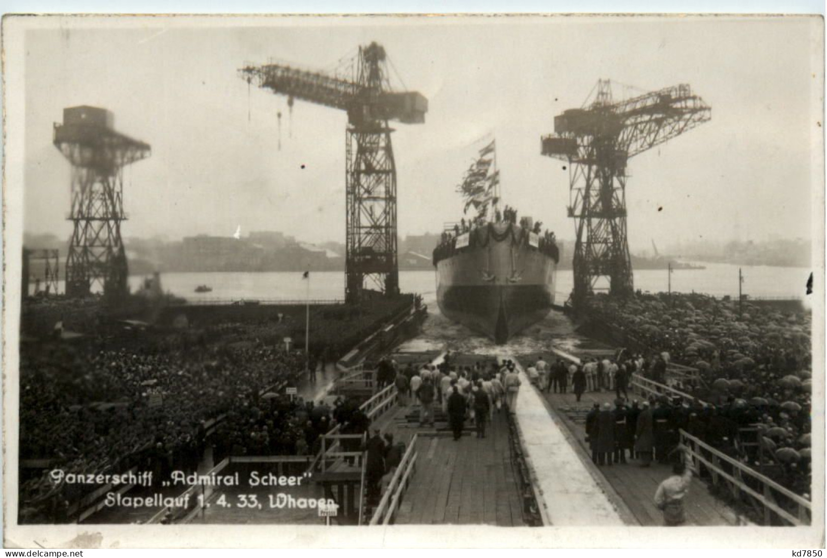 Wilhelmshaven - Panzerschiff Admiral Scheer Stapellauf - Wilhelmshaven