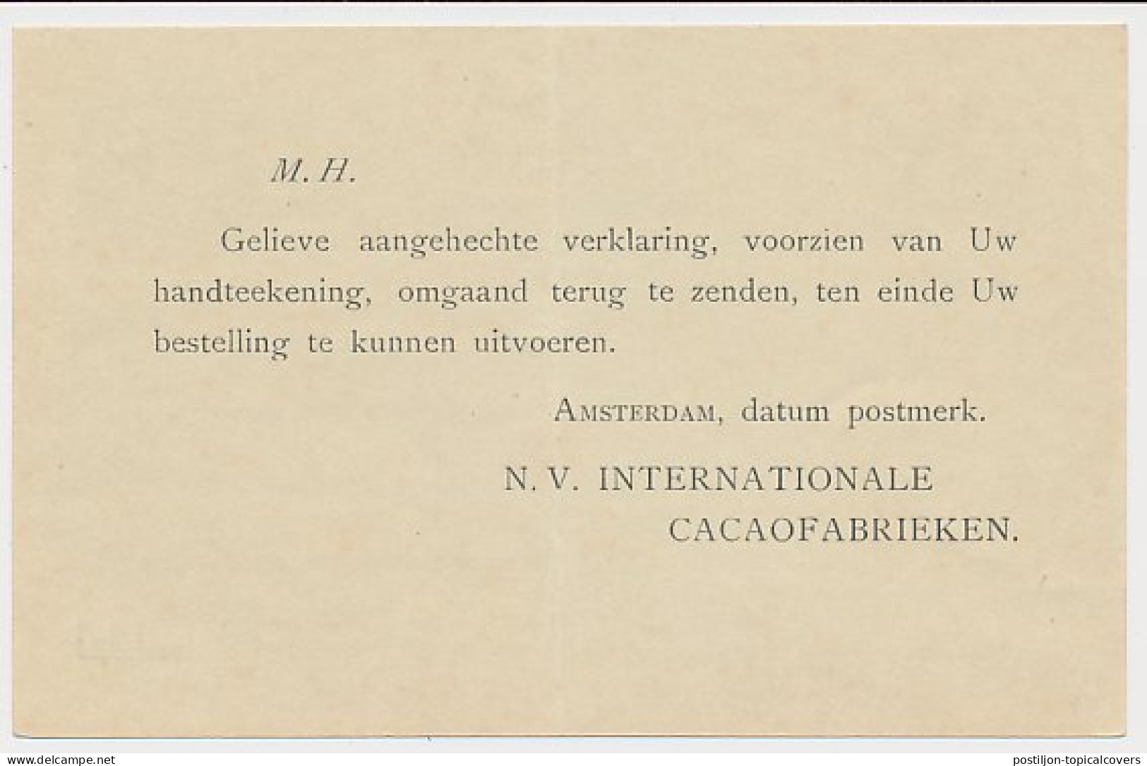 Briefkaart G. 81 V-krt. Particulier Bedrukt Amsterdam 1916 - Ganzsachen