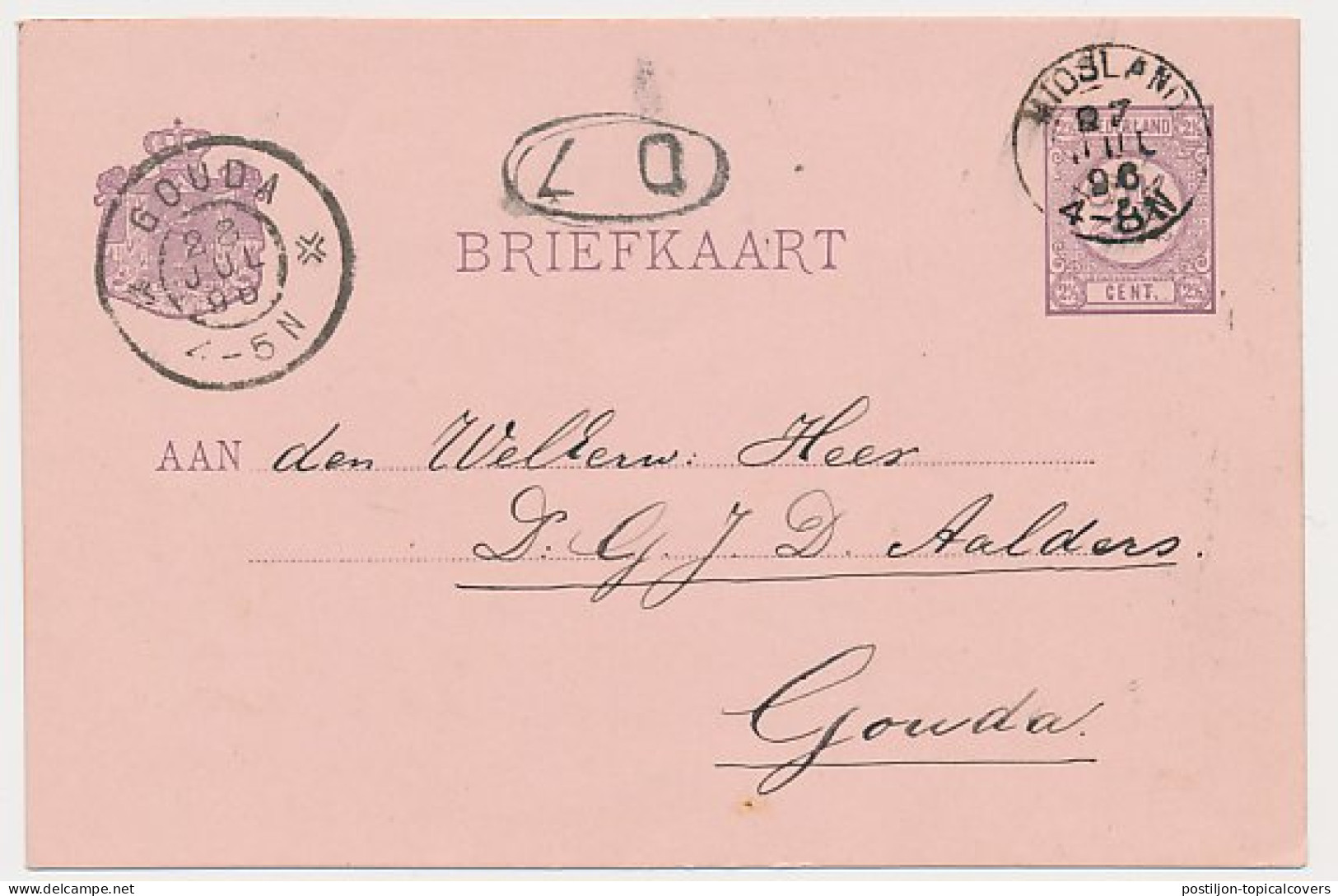 Kleinrondstempel Midsland 1896 - Non Classés