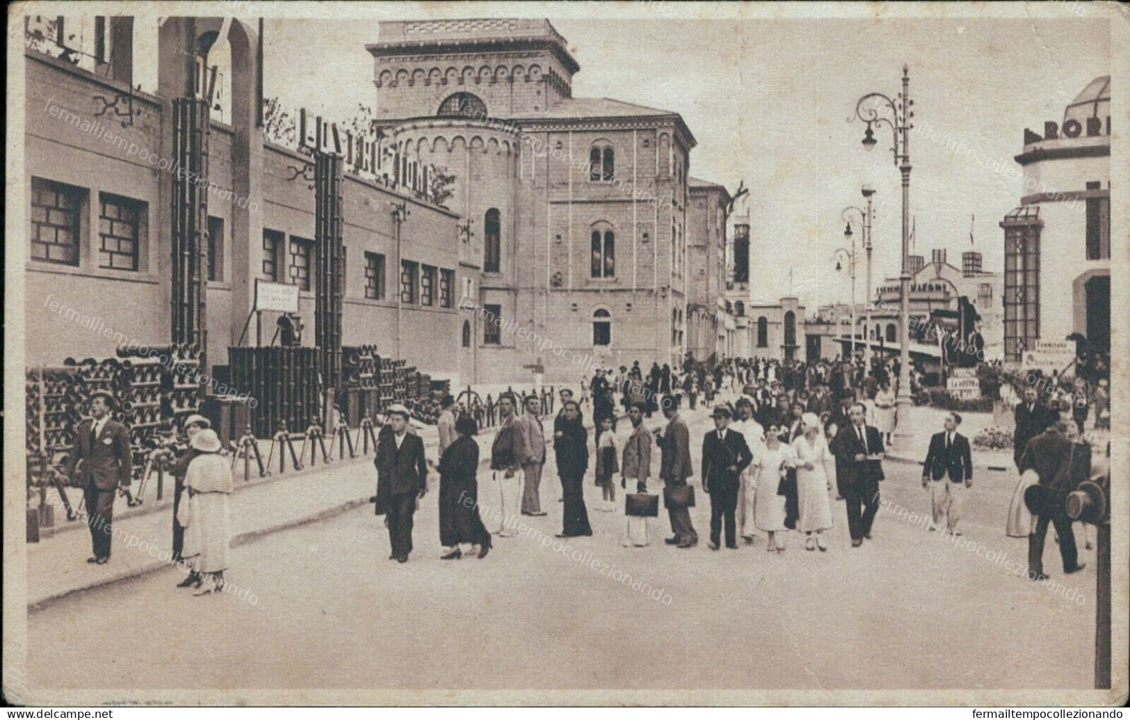 Cs438 Cartolina Bari Citta' Fiera Del Levante Viale Jonio 1935 - Bari