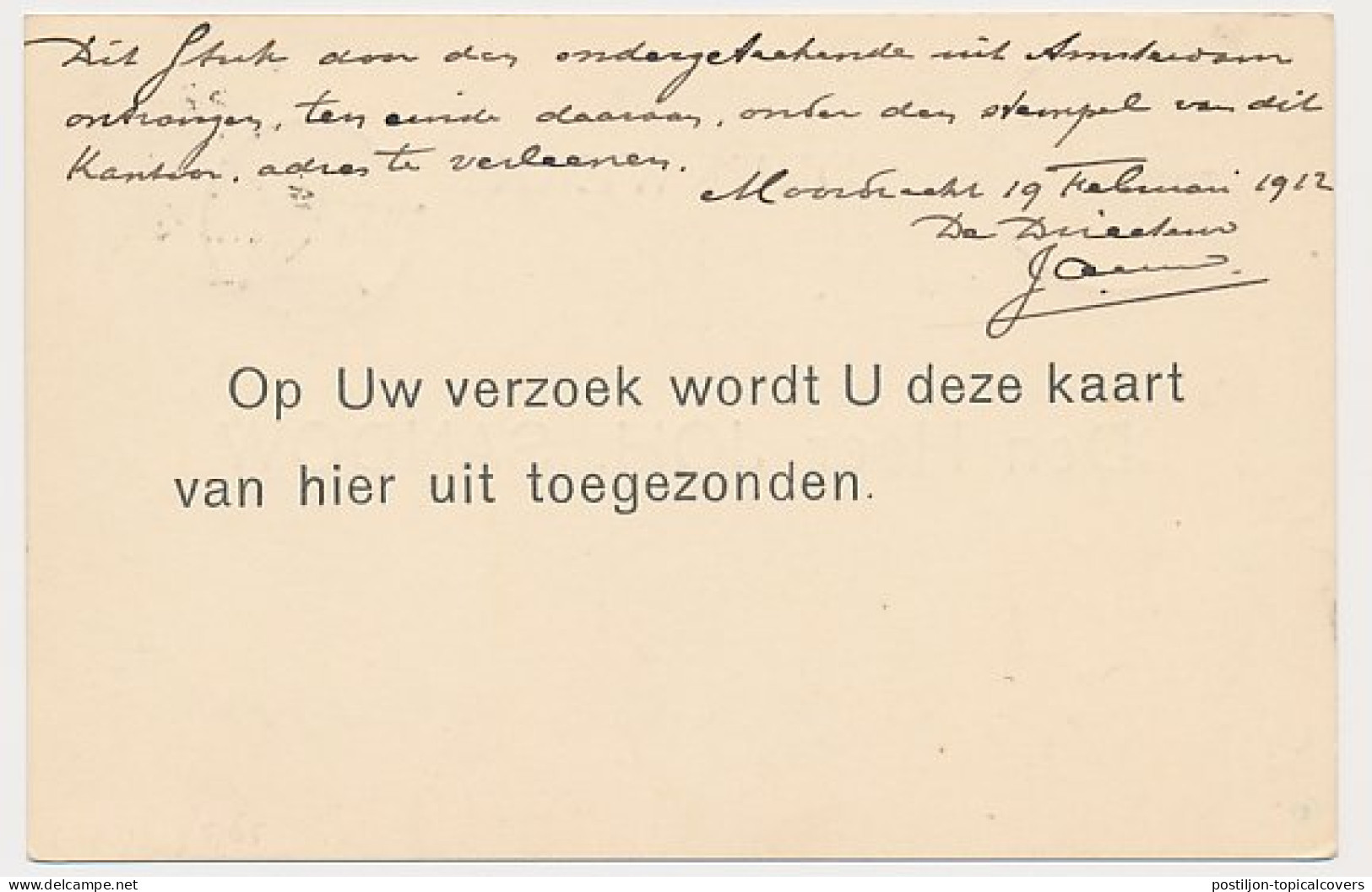 Kleinrondstempel Moordrecht 1912 - Unclassified