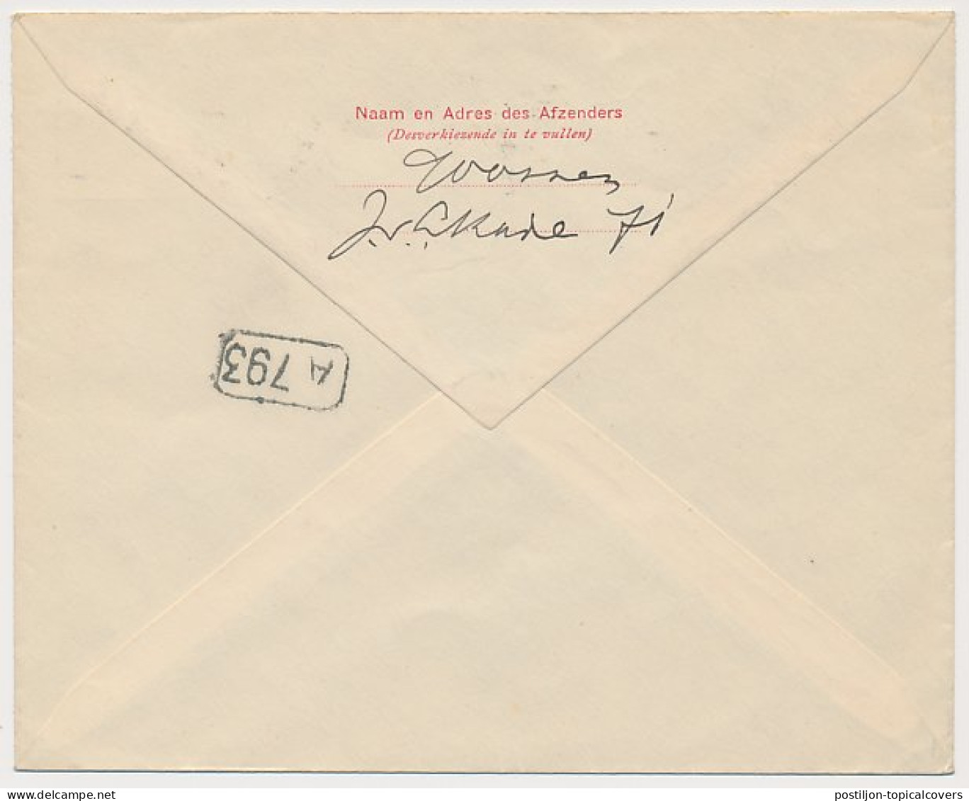 Envelop G. 20 B Locaal Te Amsterdam 1920 - Postal Stationery