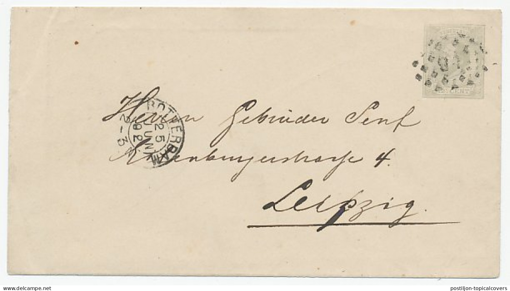 Envelop G. 2 Rotterdam - Duitsland 1892 - Postal Stationery