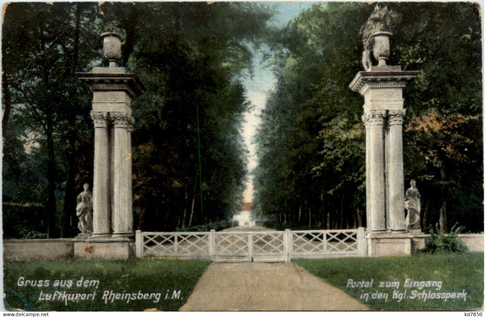 Gruss Aus Kurort Rheinsberg I.M., Portal Zum Eingang In Den Schlosspark - Rheinsberg