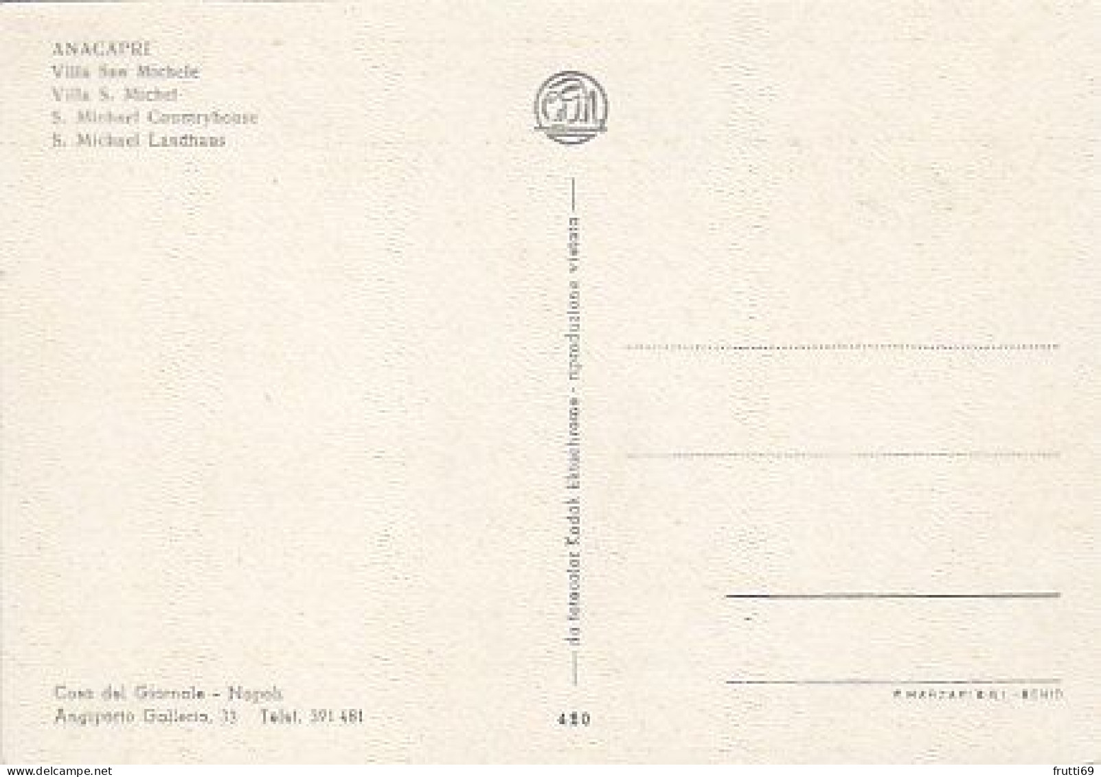 AK 211395 ITALY - Anacapri - Villa S. Michele - Altri & Non Classificati