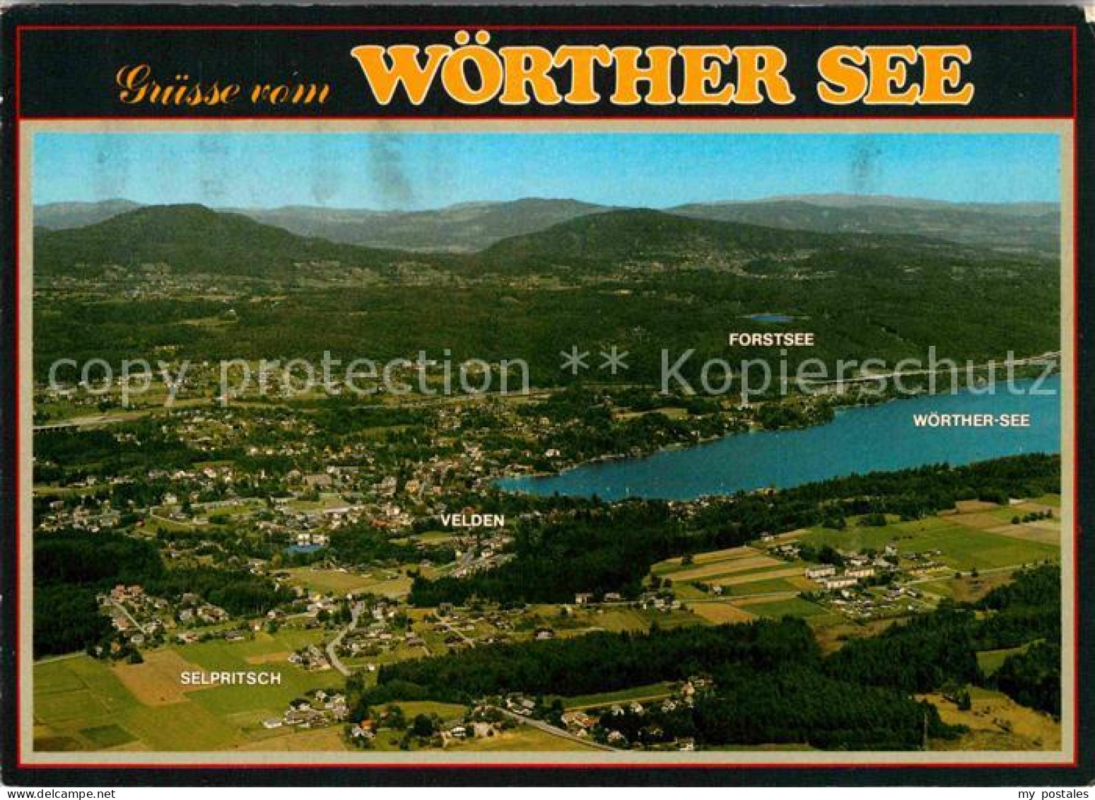 72841719 Velden Woerther See Fliegeraufnahme Seepartie Velden Am Woerther See - Altri & Non Classificati