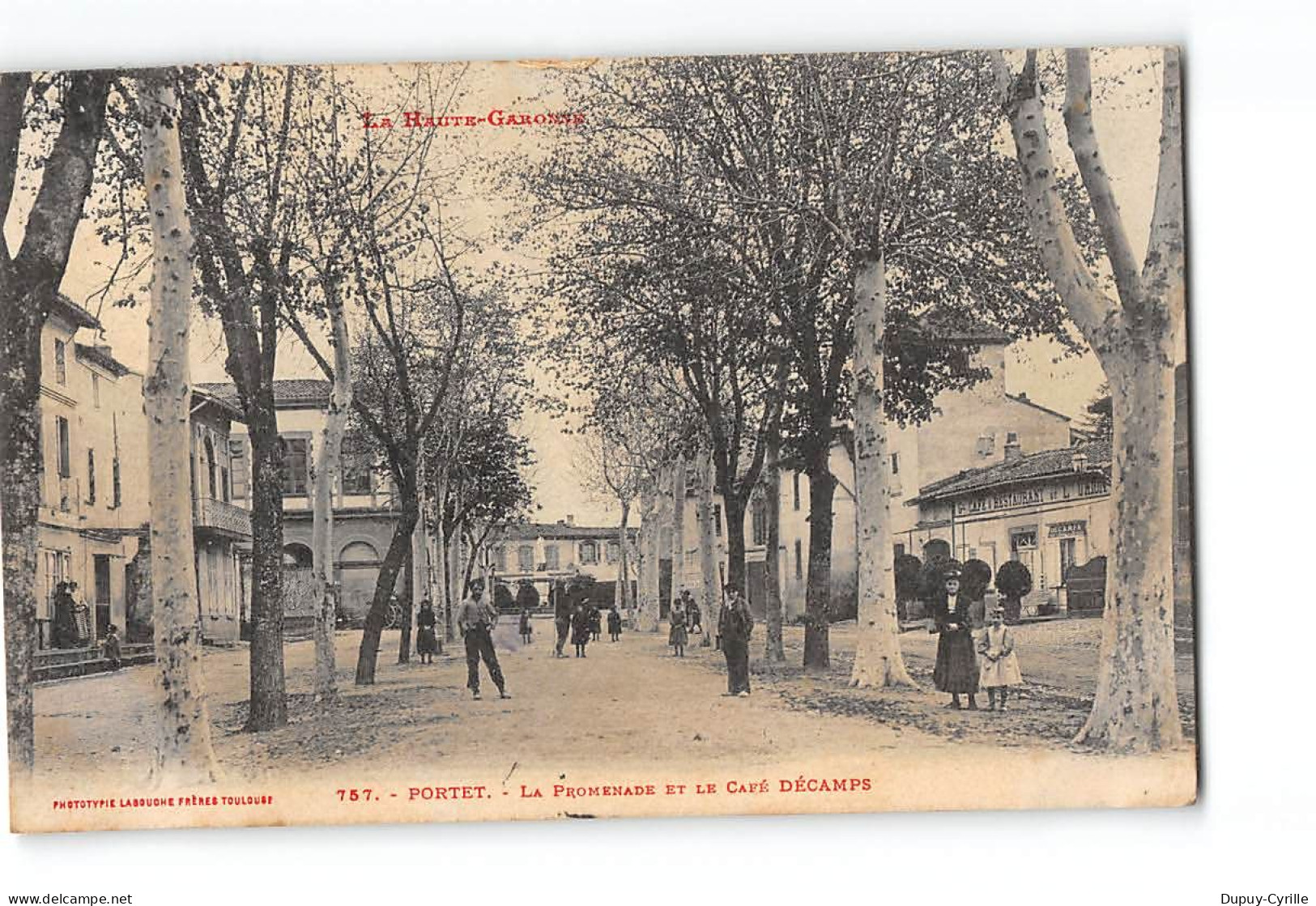 PORTET - La Promenade Et Le Café Décamps - Très Bon état - Sonstige & Ohne Zuordnung