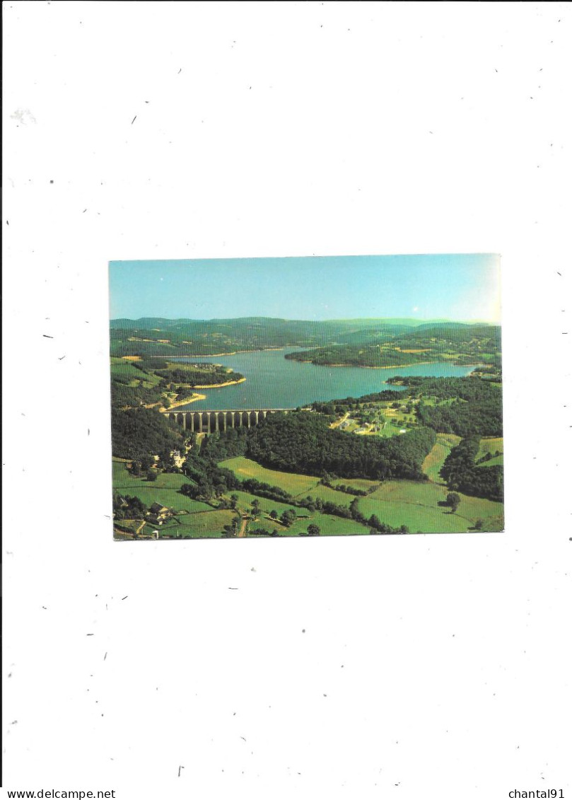 CARTE POSTALE 58 BARRAGE DE PANNESIERE VUE AERIENNE DU BARRAGE ET DU LAC - Autres & Non Classés