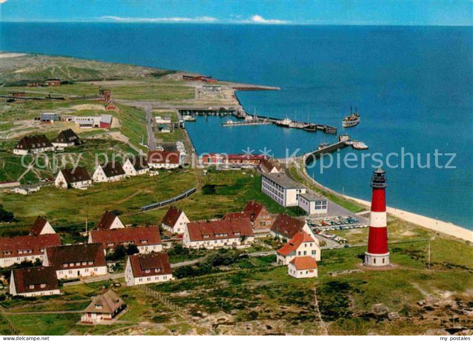 72841675 Hoernum Sylt Fliegeraufnahme Mit Leuchtturm Und Hafen Hoernum - Other & Unclassified