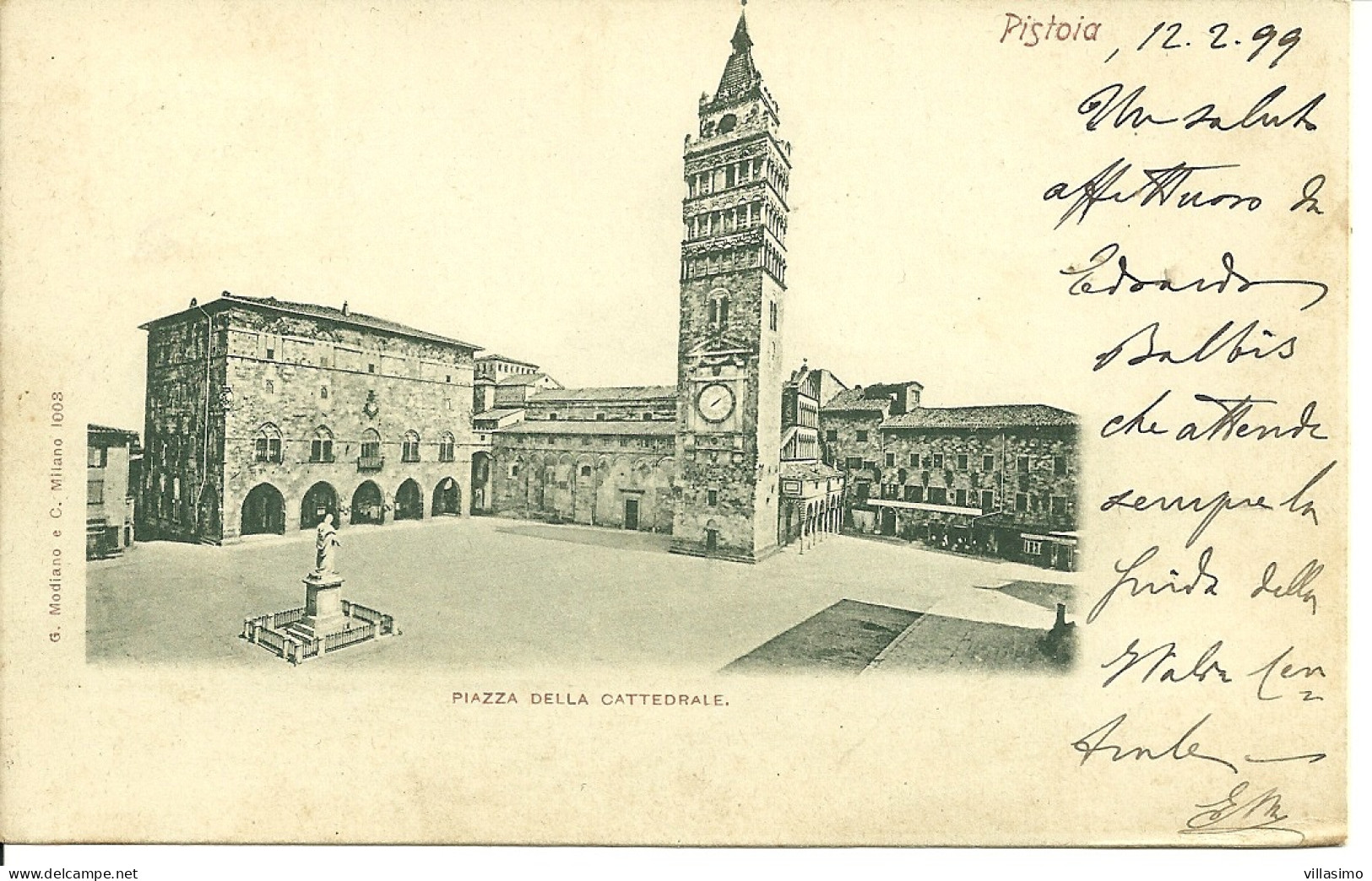 Pistoia - Piazza Della Cattedrale - VG. 1899 - Pistoia