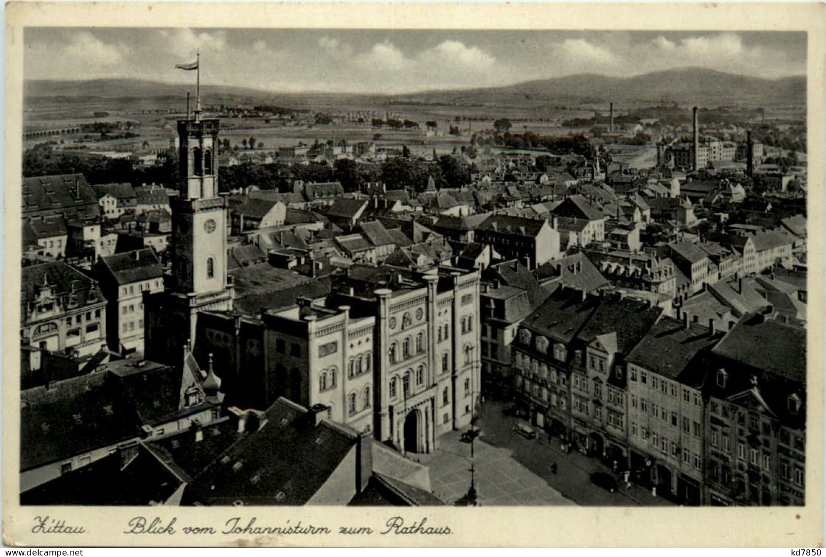 Zittau, Blick Vom Johannisturm Zum Rathaus - Zittau