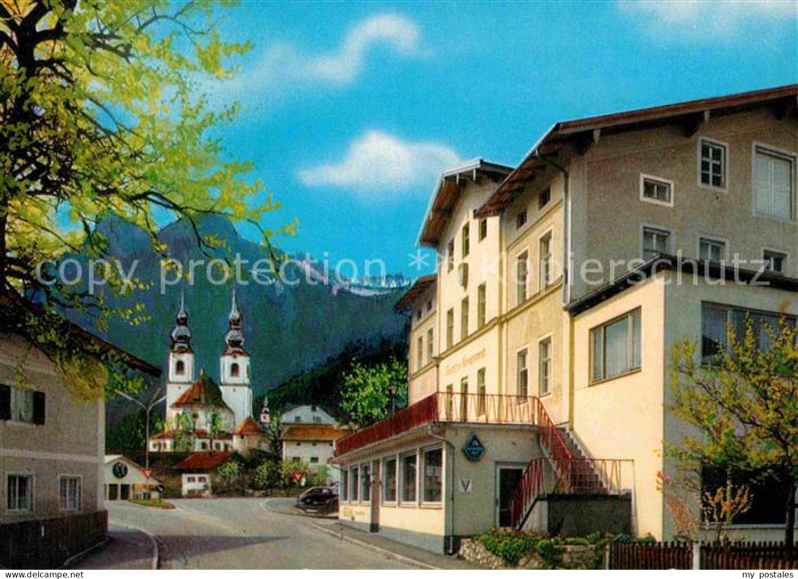72841597 Aschau Chiemgau Gasthaus Pension Kampenwand Mit Kirche Aschau - Autres & Non Classés