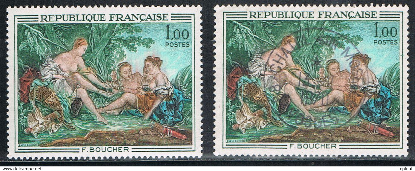 FRANCE : N° 1652 ** Et Oblitéré ("Diane Au Retour De La Chasse", De Boucher) - PRIX FIXE - - Unused Stamps