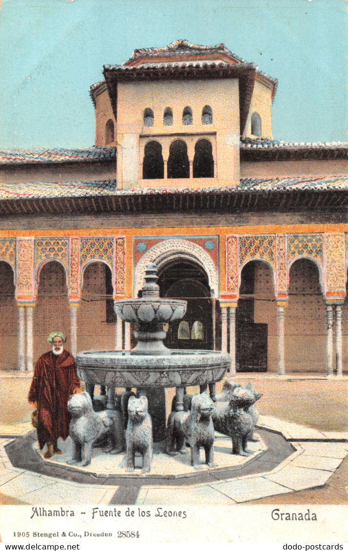 R335584 Alhambra. Fuente De Los Leones. Granada. 1905. Stengel. 28584 - Monde