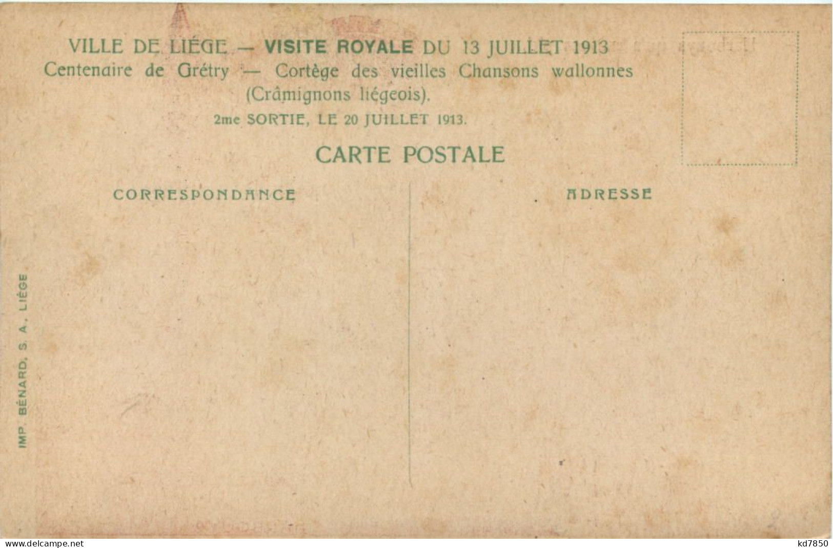 Liege - Visite Royale 1913 - Luik