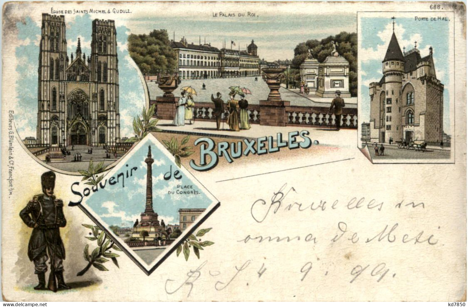 Souvenir De Bruxelles - Litho - Andere & Zonder Classificatie