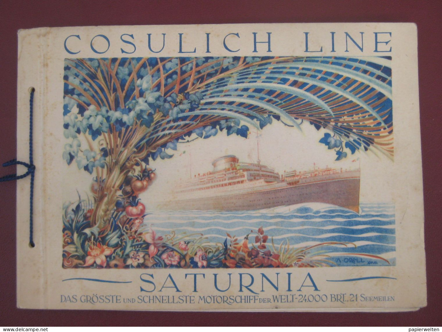 Buch Informations-Dokumentation Cosulich Line "Saturnia" - Verkehr