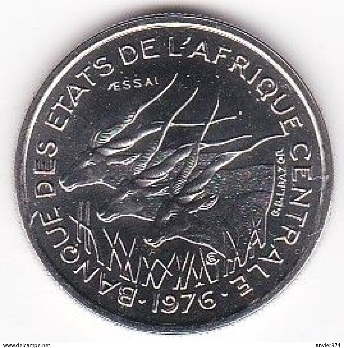 Cameroun. États De L'Afrique Centrale, Essai  50 Francs 1976 E , En Nickel, KM# E8, FDC - Kamerun