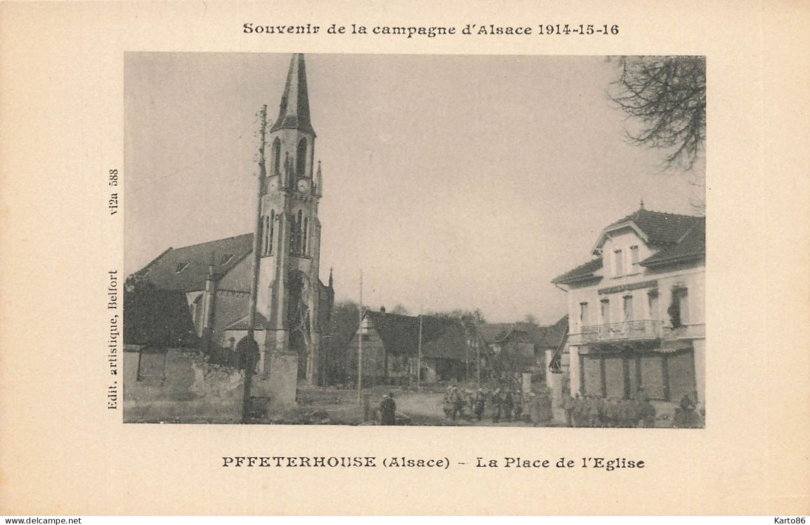 Pffeterhouse * La Place De L'église Du Village - Autres & Non Classés