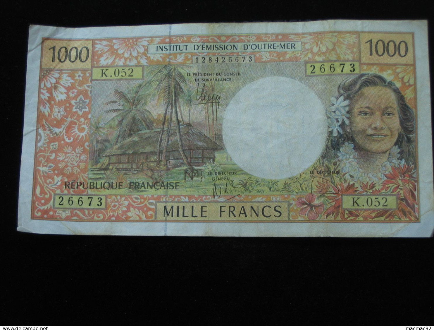 1000 Mille Francs 1996 - Institut D'émission D'outre Mer   **** EN ACHAT IMMEDIAT **** - Papeete (Frans-Polynesië 1914-1985)