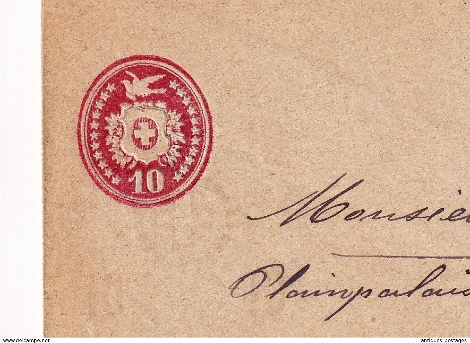 Lettre 1875 Entier Postal Arzier Le Muids Suisse Genève Postal Stationery - Ganzsachen