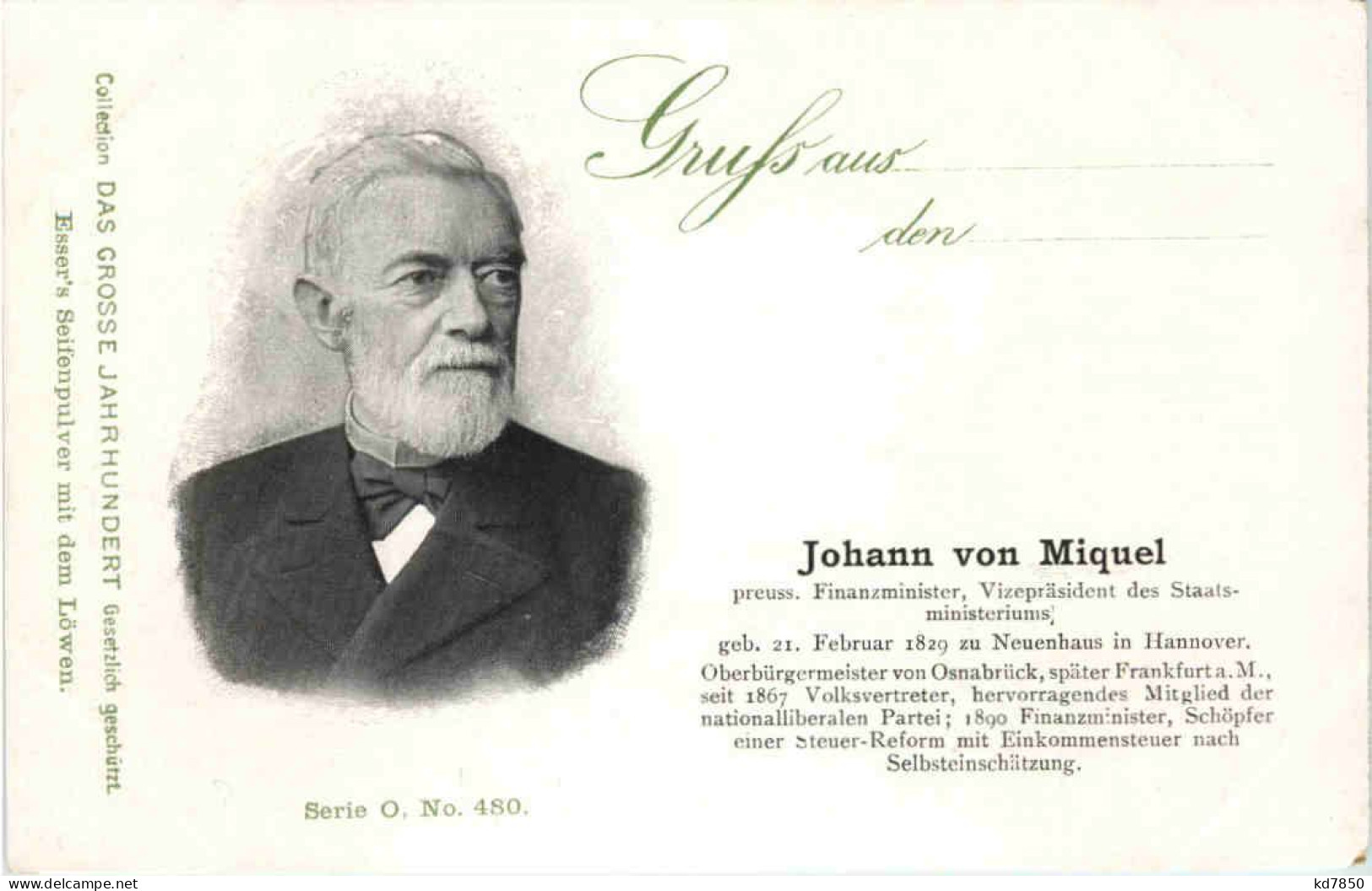 Johann Von Miquel - Politiker - Politicians & Soldiers