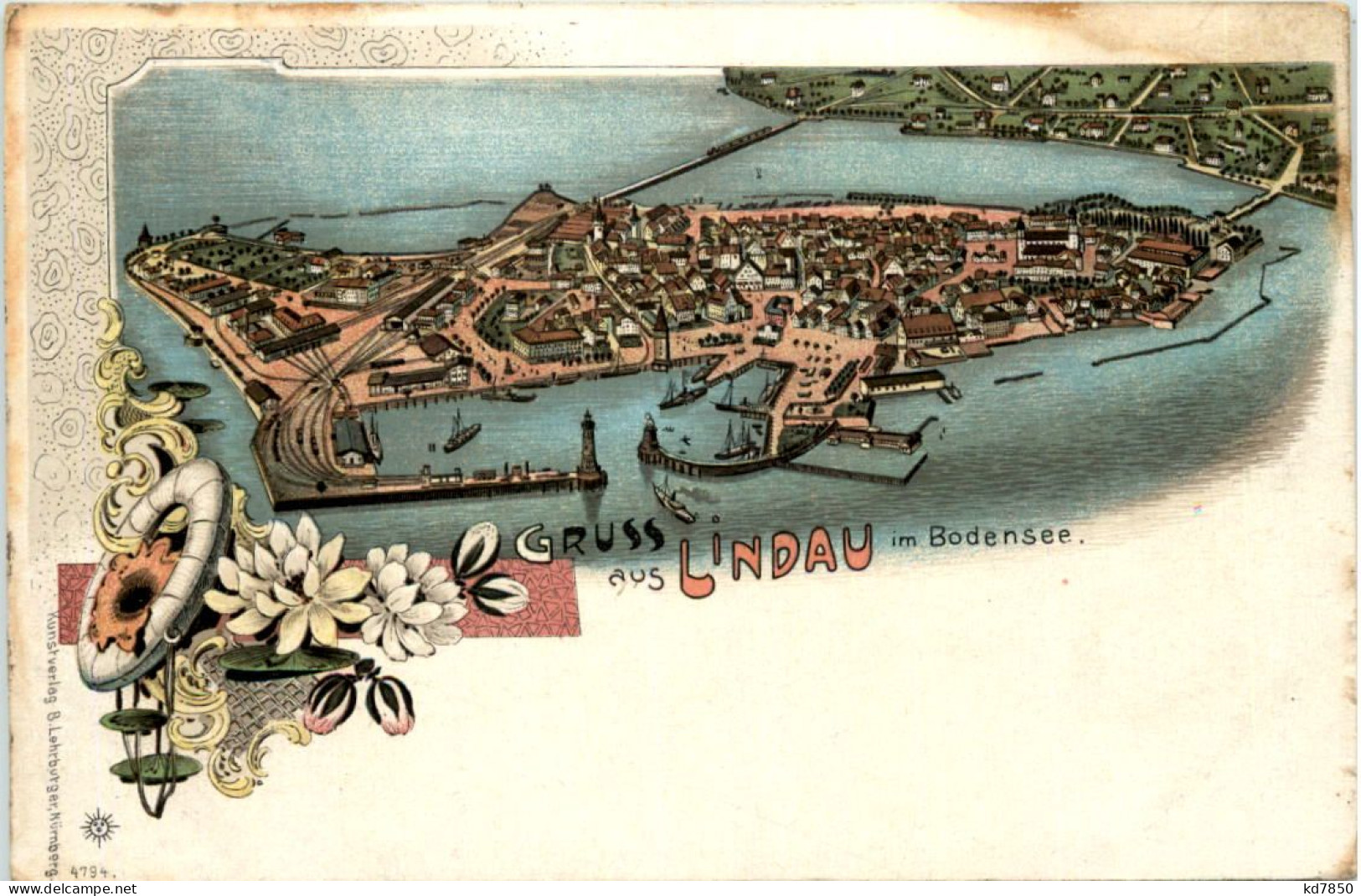 Gruss Aus Lindau - Litho - Lindau A. Bodensee