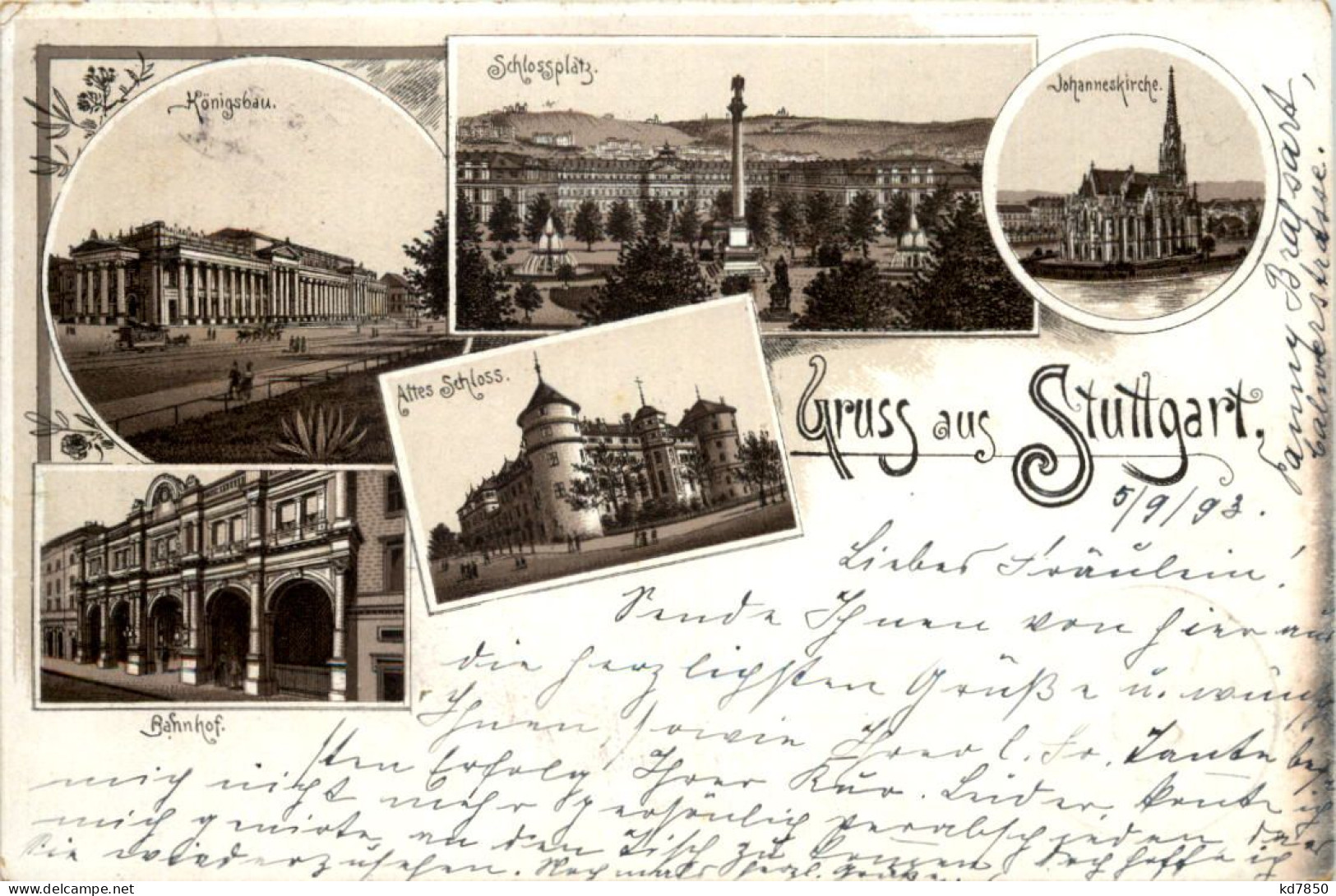 Gruss Aus Stuttgart - Litho 1893 - Vorläufer - Stuttgart