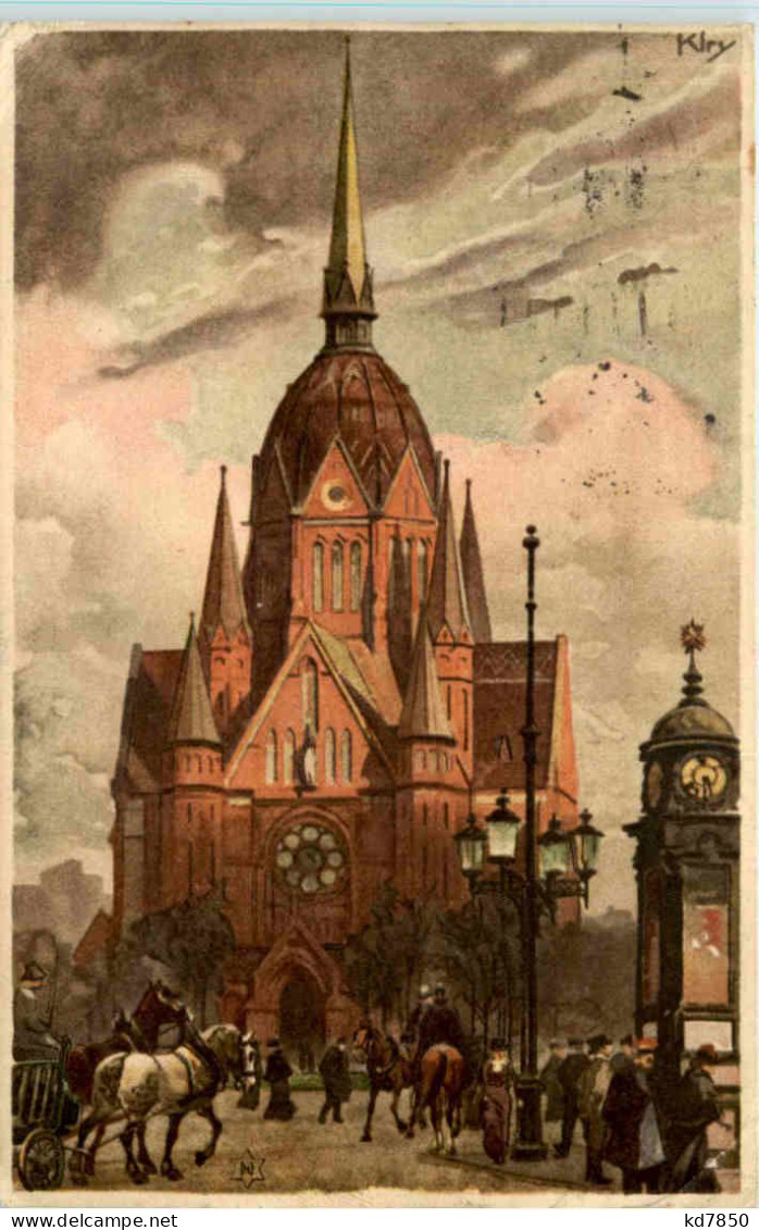 Berlin - Heilige Kreuzkirche - Litho - Sonstige & Ohne Zuordnung