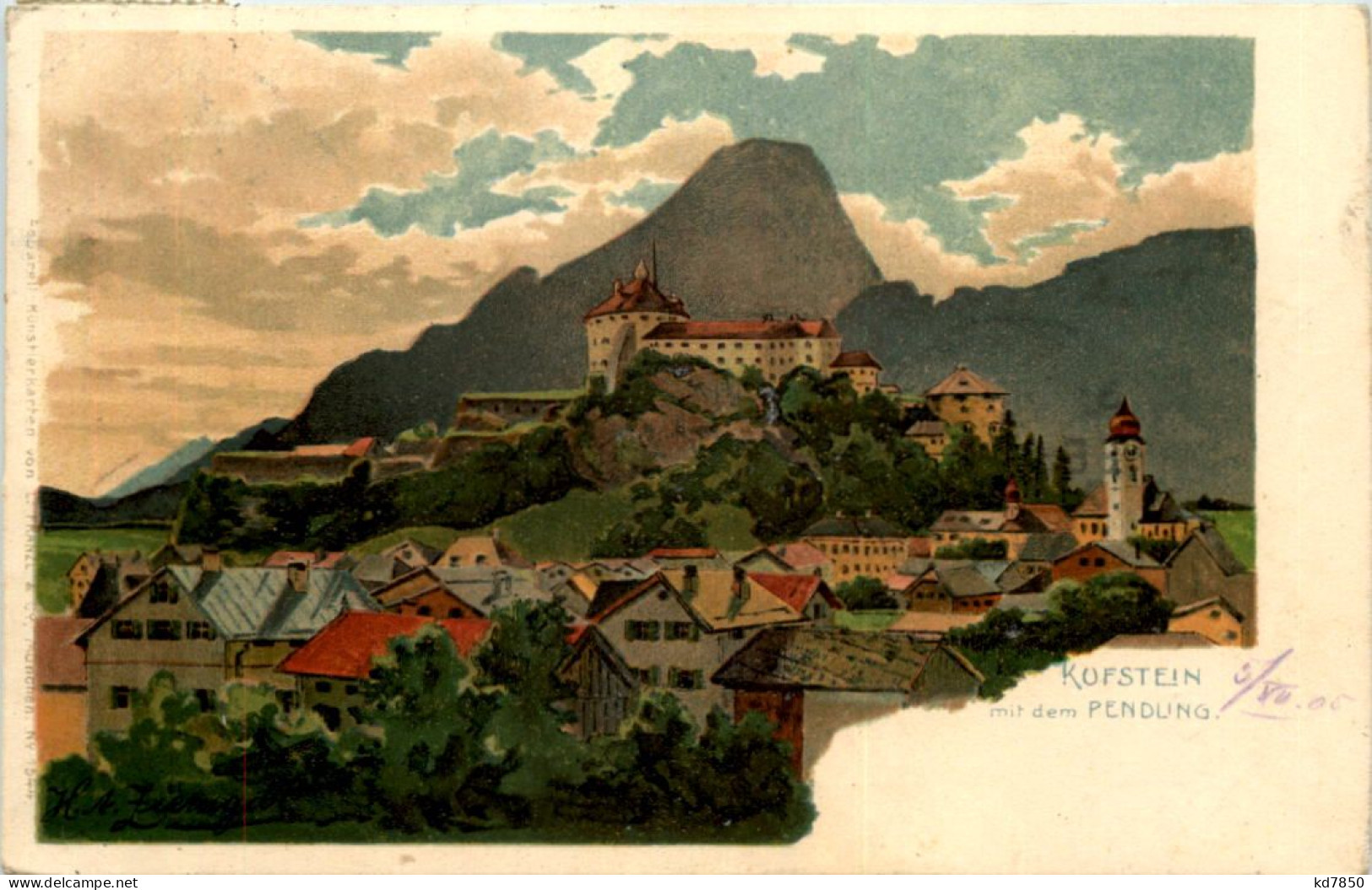 Kufstein Mit Dem Pendling - Litho - Kufstein