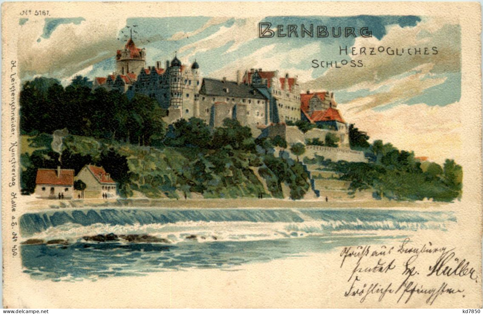 Bernburg - Herzogliches Schloss - Litho - Bernburg (Saale)